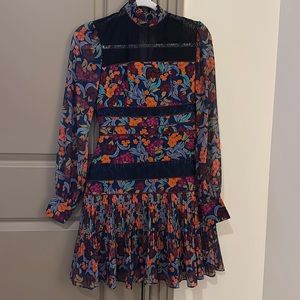 Saloni Dina Tropical Lace Inset Floral Dress- Sz. 4